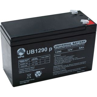 UPG Sealed Lead Acid Battery   AGM type, 12V, 9 Amps, Model UB1290