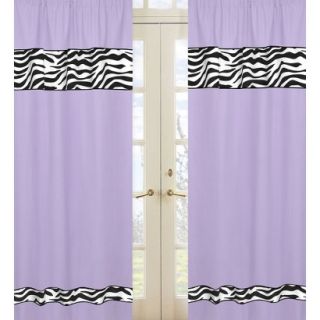 Sweet Jojo Designs Purple Zebra Window Panels