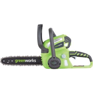 GreenWorks 40 Volt Li Ion Chainsaw   12 Inch Bar, 3/8 Inch Chain Pitch, Model