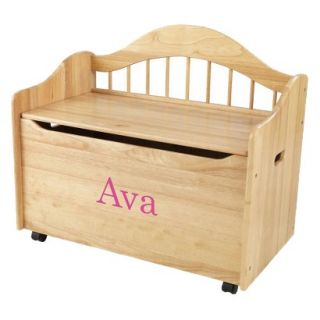 Kidkraft Limited Edition Personalised Natural Toy Box   Pink Ava