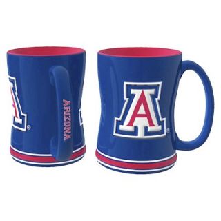 Boelter Brands NCAA 2 Pack Arizona Wildcats Sculpted Relief Style Coffee Mug  