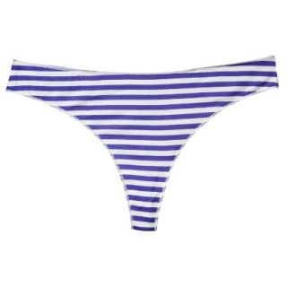 Gilligan & OMalley Womens Modal Thong  Blue Stripe L