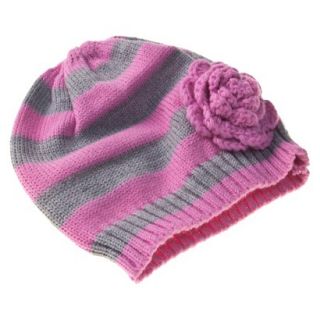 Gimme Clips Pink/Grey Flower Beanie