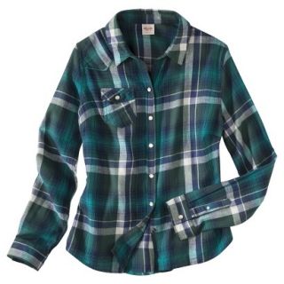 Xhilaration Juniors Flannel Shirt   Teal XS(1)