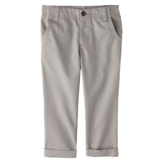 Cherokee Infant Toddler Boys Cuffed Chino Pant   Grey 4T