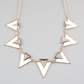 Ivory Triangle Statement Necklace Ivory One Size For Women 234662160