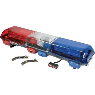 Wolo Infinity 2 Strobe Roof Mount Light Bar   25 Total Lights, Red & Blue Lens,