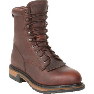 Rocky Waterproof Steel Toe EH Lacer Work Boot   Brown, Size 8 Wide, Model 6717