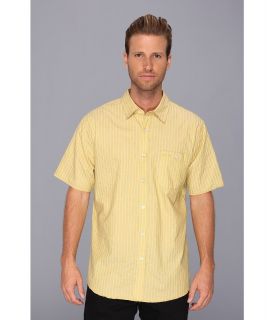 Brixton Leech S/S Woven Mens Short Sleeve Button Up (Yellow)