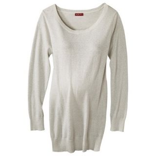 Merona Maternity Long Sleeve Lurex Pullover Sweater   Beige XXL