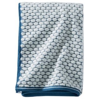 Threshold Texture Bath Towel   Blue/White