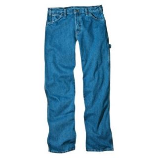 Dickies Mens Loose Fit Carpenter Jean   Stone Washed Blue 44x32