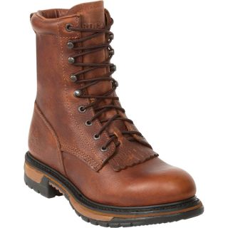 Rocky Original Ride 8 Inch EH Waterproof Western Lacer Boot   Tan, Size 12,