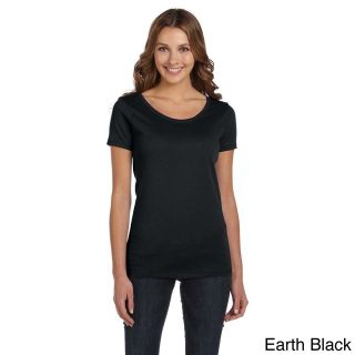 Alternative Alternative Womens Organic Cotton Scoop Neck T shirt Black Size M (8  10)