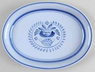Arabia of Finland Blue Rose 12 Oval Serving Platter, Fine China Dinnerware   Bl