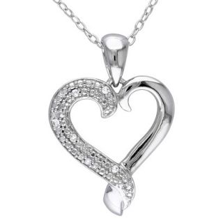 0.03 CT.T.W. Diamond Sterling Silver Heart Pendant Necklace   Silver(18)