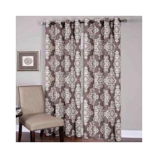 Medina Ikat Grommet Top Curtain Panel, Taupe