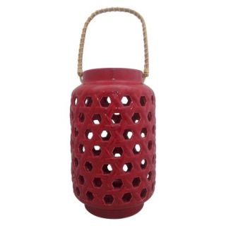 Threshold Ceramic Lantern   Red (Large)