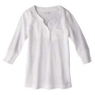 Cherokee Girls 3/4 Sleeve Shirt   Fresh White L