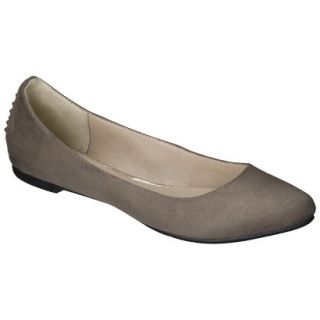 Womens Mossimo Vikki Studded Pointed Toe Flat   Taupe 7