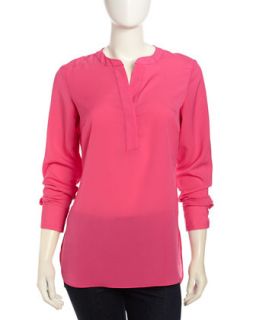 Long Sleeve Charmeuse Tunic, Pink Panther