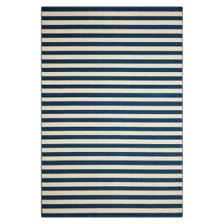 Indoor/Outdoor Stripes Accent Rug   Navy (4x6)