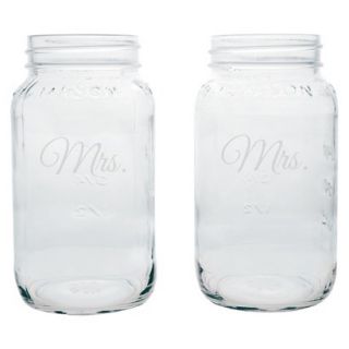 Mason Jars   Mrs. & Mrs. (Set of 2)
