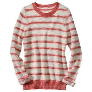 Xhilaration Juniors Open Stitched Sweater   Coral S(3 5)