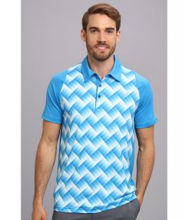 PUMA Golf Duo Swing Graphic Polo Mens Short Sleeve Pullover (Blue)