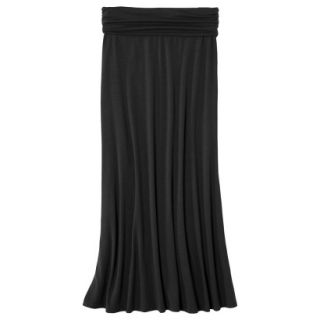 Mossimo Supply Co. Juniors Solid Fold Over Maxi Skirt   Black L(11 13)