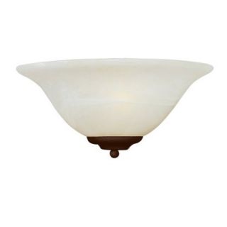 Casual Bronze 1 Bulb Wall Sconce   Marble Shade