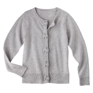 Cherokee Infant Toddler Girls Solid Cardigan   Heather Grey 3T