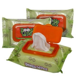 Boogie Wipes Saline Nose Wipes Original Scent   Set of 3 (90 Wipes Total)
