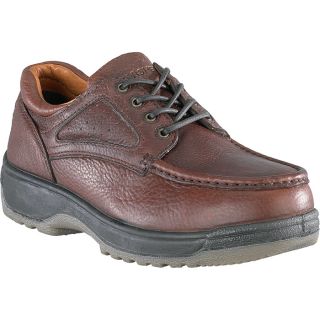 Florsheim Steel Toe Lace Up Oxford Work Shoe   Dark Brown, Size 12 Extra Wide,