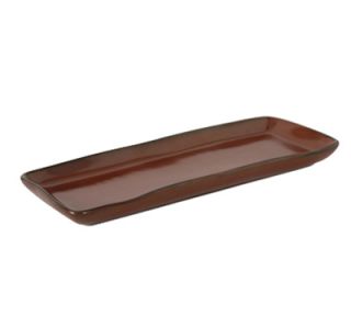 Tuxton Rectangular Ceramic Tray   5x13 3/4 Red Rock