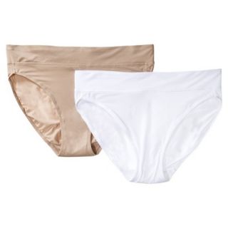 Simply Perfect By Warners Womens 2 Pack High Cut Brief TA5138   Natural XL