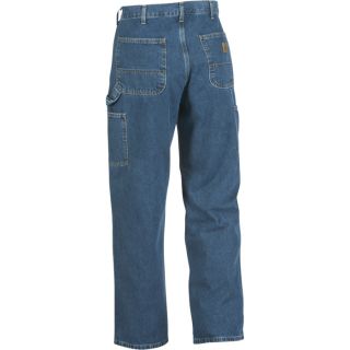 Carhartt Washed Denim Work Dungaree   Deep Stone, 40 Inch Waist x 30 Inch