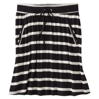 Merona Womens Front Pocket Knit Skirt   Black/White   M
