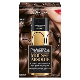 LOreal Paris Superior Preference Mousse Absolue Reusable Hair Color   500 Pure