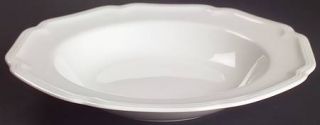 Mikasa Antique White Large Rim Soup Bowl, Fine China Dinnerware   All White, Sca