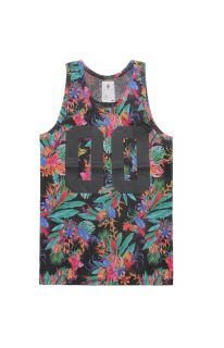 Mens On The Byas Tank Tops   On The Byas James Printed Mesh Jersey Tank Top