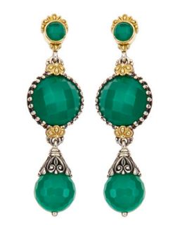 Green Onyx Dangle Earrings