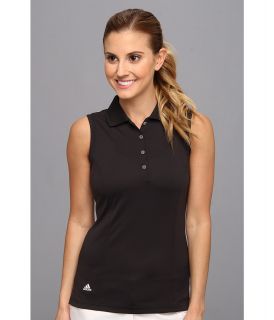 adidas Golf Solid Jersey Sleeveless Polo 14 Womens Sleeveless (Black)
