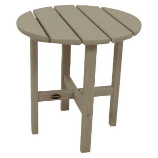 Polywood Round Patio Side Table   Beige