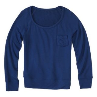 Merona Womens Sweatshirt Top w/Pocket   Waterloo Blue   XXL