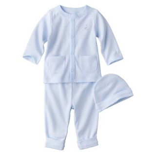 PRECIOUS FIRSTSMade by Carters Newborn Boys 3 Piece Layette Set   Blue 3 M