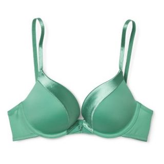 Self Expressions By Maidenform Womens Satin Push Up Bra 5646   Turquoise 36C