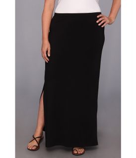 MICHAEL Michael Kors Plus Size Maxi Side Slit Skirt Womens Skirt (Black)