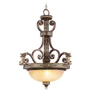 LiveX Lighting LVX 8548 64 Palacial Bronze with Gilded Accents Seville Pendant