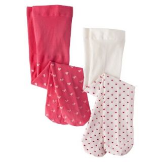 Cherokee Infant Toddler Girls 2 Pack Tights   Pink 6 12 M